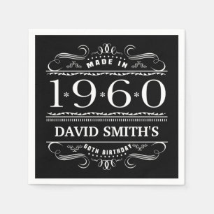 Personalized 1960 60th Birthday Napkin