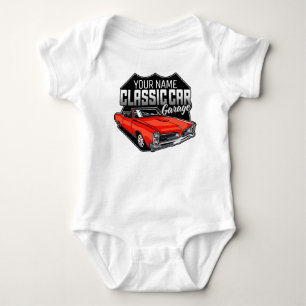 Personalized 1966 Convertible Classic Car Garage Baby Bodysuit