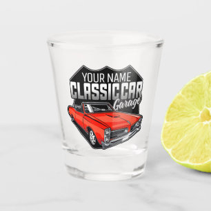 Personalized 1966 Convertible Classic Car Garage Shot Glass