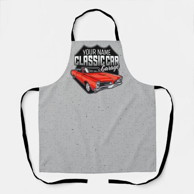 Personalized 1966 Goat Classic Car Garage Apron (Front)