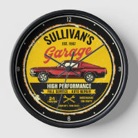 Personalized 1967 Fastback Red Classic Car Garage