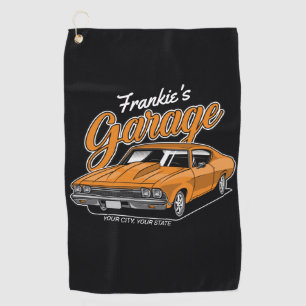 Personalized 1968 396 Classic Muscle Car Garage Golf Towel