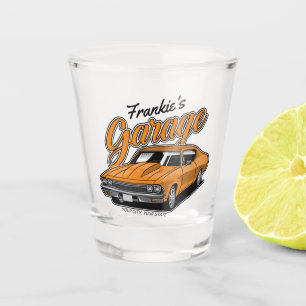 Personalized 1968 396 Classic Muscle Car Garage Shot Glass
