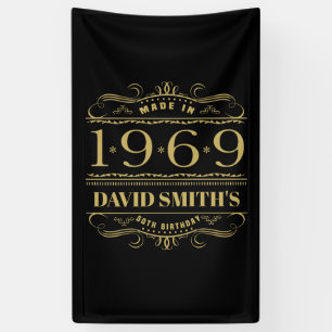 Personalized 1969 50th Birthday Banner