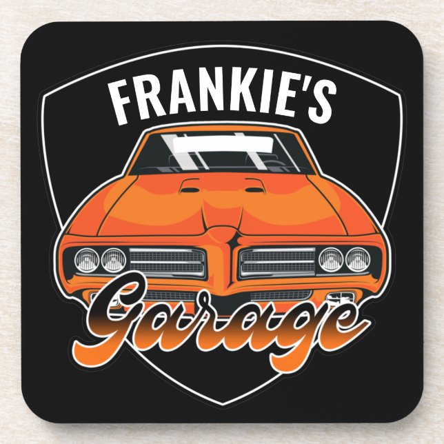 Personalized 1969 Ram Air 400 Muscle Car Garage  Coaster (Front)