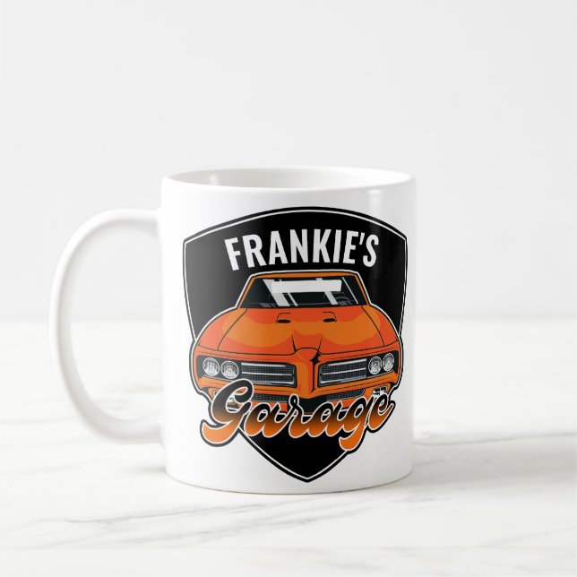 Personalized 1969 Ram Air 400 Muscle Car Garage Coffee Mug (Left)