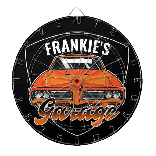 Personalized 1969 Ram Air 400 Muscle Car Garage  Dartboard (Front)