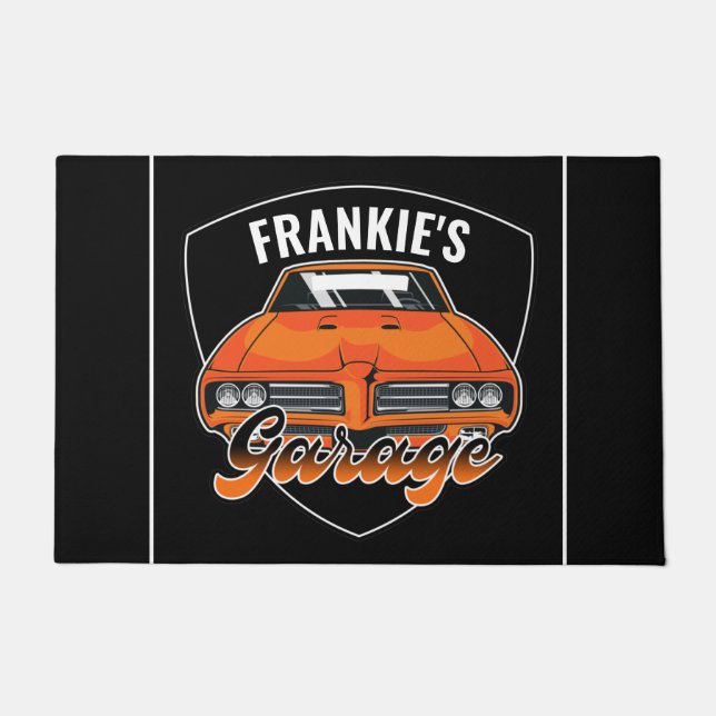 Personalized 1969 Ram Air 400 Muscle Car Garage Doormat (Front)