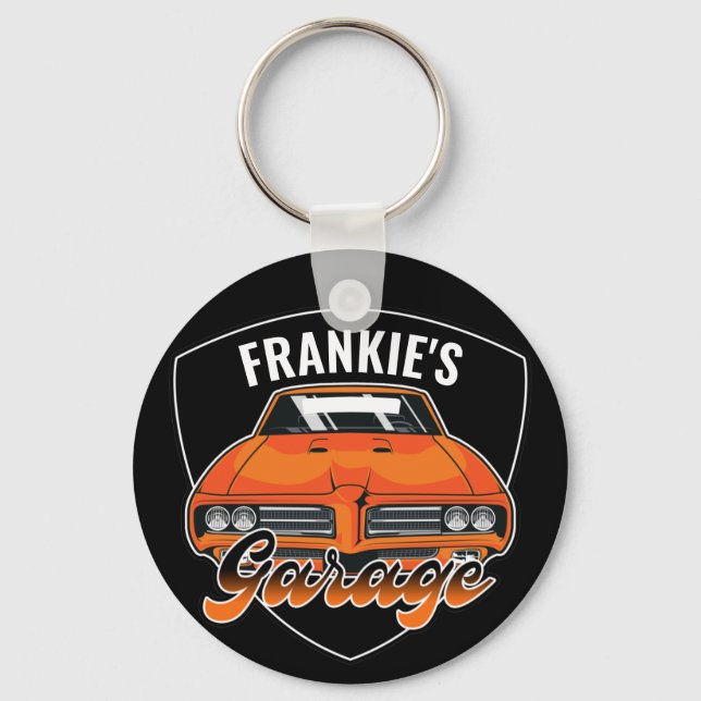 Personalized 1969 Ram Air 400 Muscle Car Garage Keychain (Front)