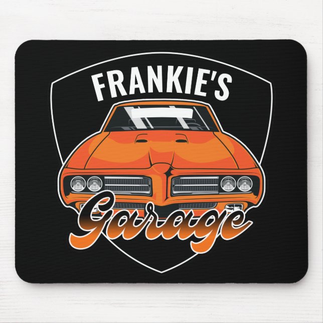 Personalized 1969 Ram Air 400 Muscle Car Garage Mouse Pad (Front)