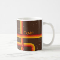 Personalized 1970s Style Geo Print Mug