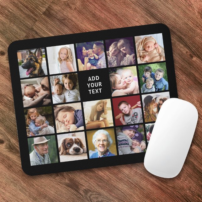 Personalized 19 Square Photo Collage Mouse Pad (Creator Uploaded)