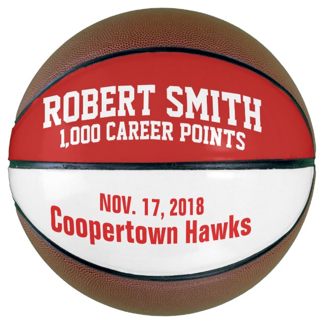 Personalized 1,000 Point Basketball (Front)