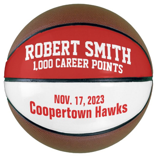 Personalized 1,000 Point Basketball (Front)