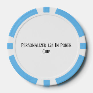 Personalized 1.24 In Light Blue Poker Chips