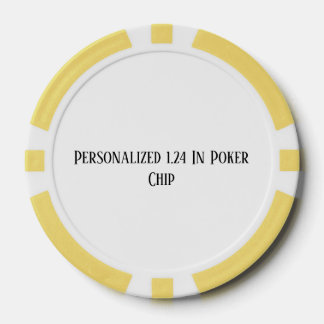 Personalized 1.24 In Yellow Poker Chips