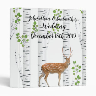 Personalized 1.5" Wedding Binder Deer Doe Buck Woo