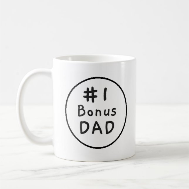 Personalized #1 Bonus Dad mug (Left)