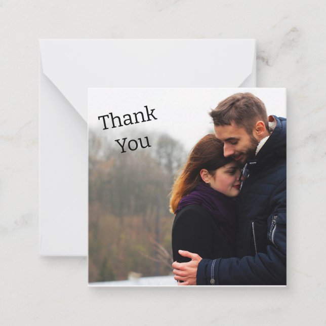 Personalized 1-Image Thank You Card (Front)