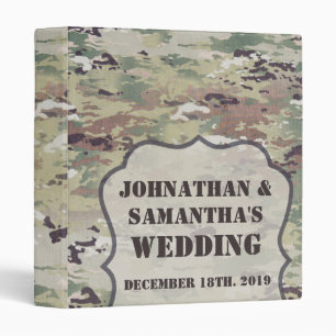 Personalized 1" Wedding Binder Army OCP Camo Unifo