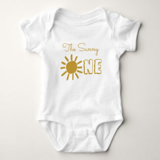 Personalized 1st birthday baby sun happy cute bodysuit