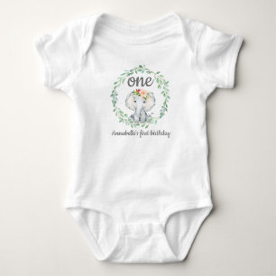 Personalized 1st Birthday One Piece Baby Bodysuit