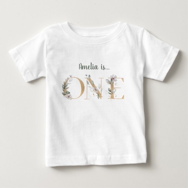 Personalized 1st Birthday T-Shirt (Front)