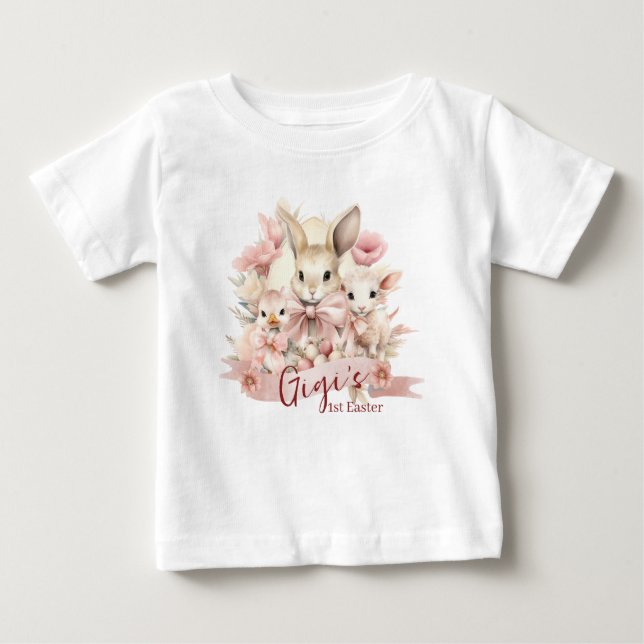 Personalized 1st Easter Baby T-Shirt  (Front)