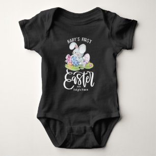 Personalized 1st Easter with Cute Bunny Baby Bodysuit