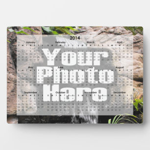 Personalized 2014 Photo Desk Calendar Plaque