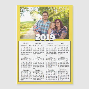 Personalized 2019 Family Photo Magnet Calendars