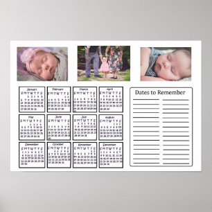Personalized 2019 Photo Calendar Poster