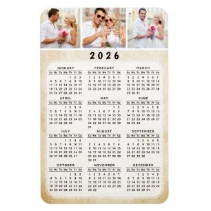 Personalized 2019 Photo Magnet Calendar 4x6