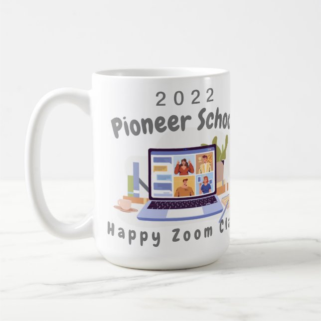 Personalized 2022 Pioneer School Zoom Class Mug (Left)
