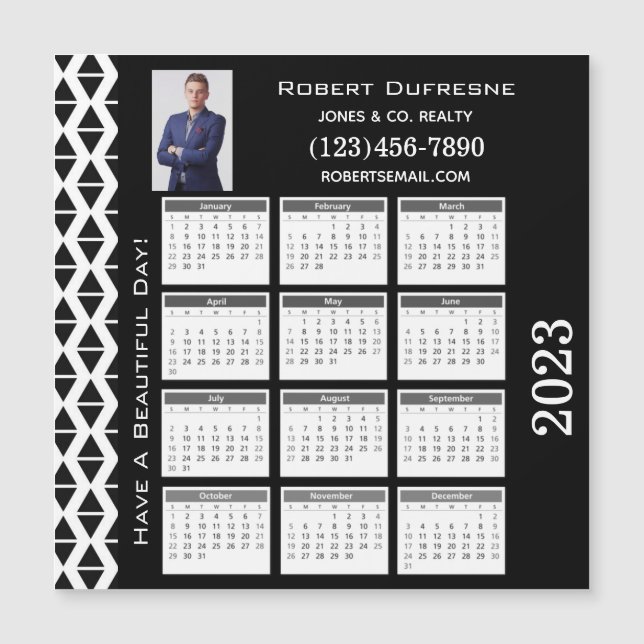 Personalized 2023 Add Photo or Logo Magnet (Front)