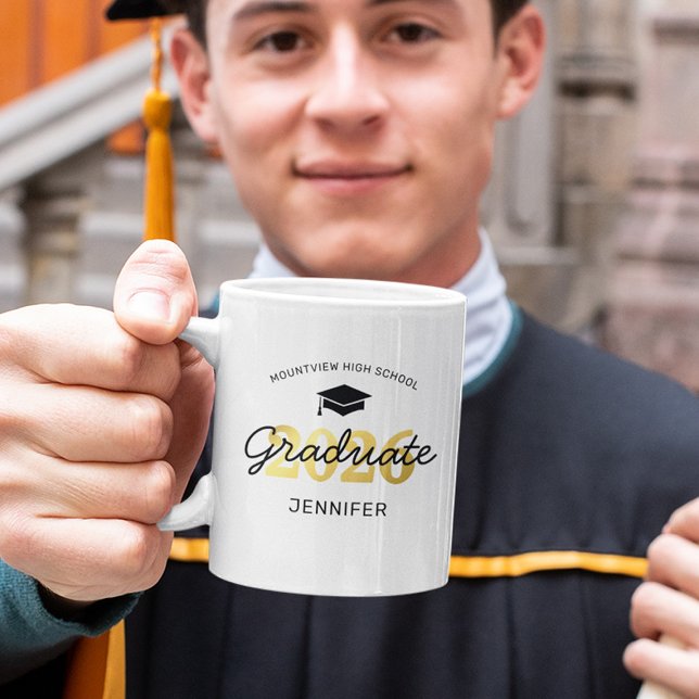 Personalized 2023 Black Gold Graduate Mug (Creator Uploaded)