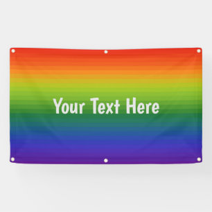 Personalized 2023 Pride - Rainbow Gradient Striped Banner