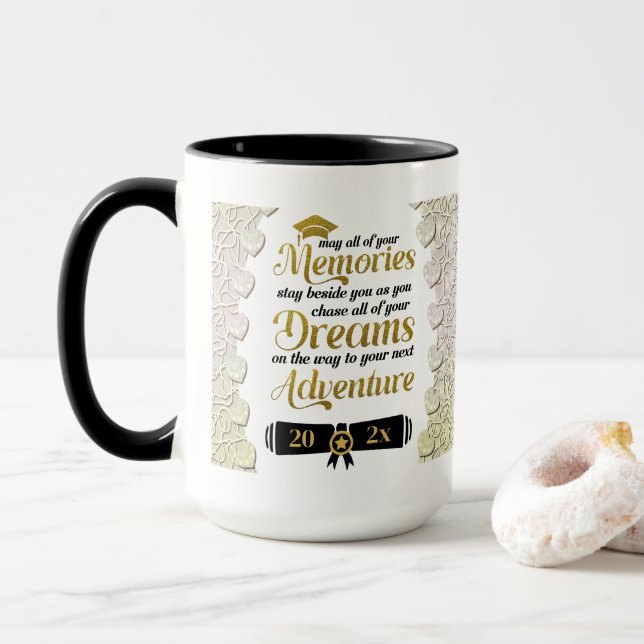 Personalized 2024 Graduation Photos Student Gifts Mug (With Donut)