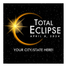 Personalized 2024 Solar Eclipse Souvenir Memento