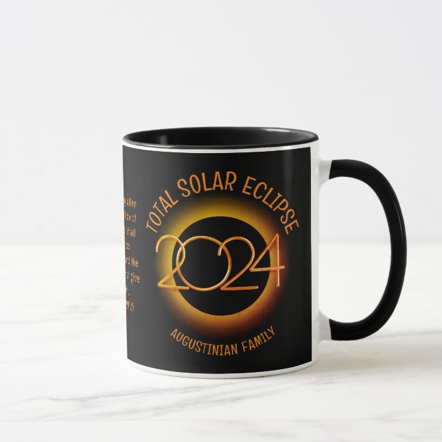 Personalized 2024 TOTAL SOLAR ECLIPSE Family Mug (Right)