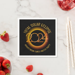 Personalized 2024 TOTAL SOLAR ECLIPSE Paper Napkin
