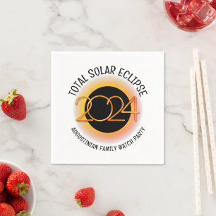 Personalized 2024 TOTAL SOLAR ECLIPSE Paper Napkin