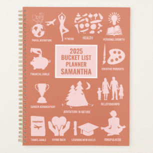 Personalized 2025 Bucket List Custom Name Planner