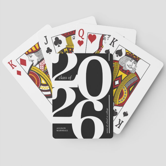 Personalized 2025 Class Graduate Playing Cards (Back)