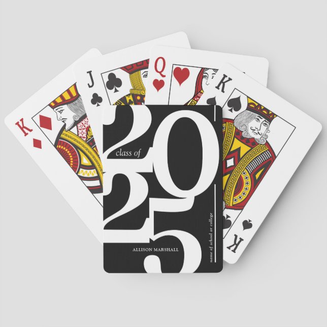 Personalized 2025 Class Graduate Playing Cards (Back)
