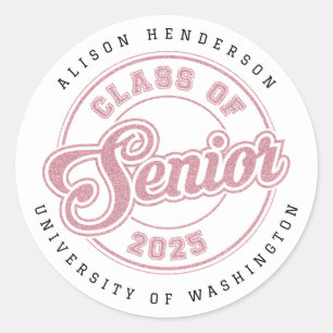 Personalized 2025 Graduation Round Stickers