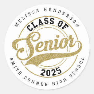 Personalized 2025 Graduation Round Stickers