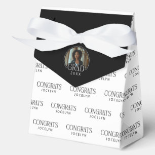 Personalized 2025 Photo Congrats Graduation Party Favor Box