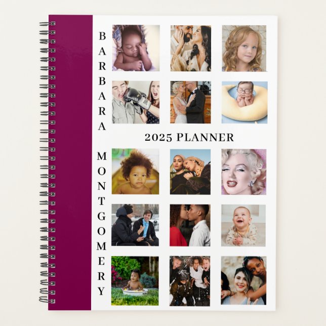 Personalized 2025 Planner Book, 15 of your Images (Front)