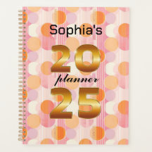 Personalized 2025 Planner with Soft Pastel Colours